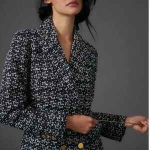 NWT Maeve Double Breasted Tweed Jacket XL